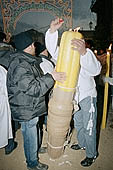 Festa di Sant Agata   during the procession Devoti carry huge candles as vow 